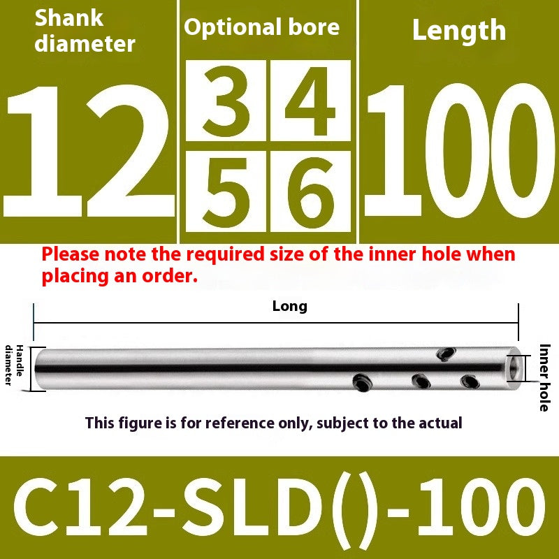 2059-High precision side solid SLD extension rod CNC milling cutter extended rod small diameter straight handle deep cavity avoidance C12C16C20 Shandong Denso Pricision Tools Co.,Ltd.